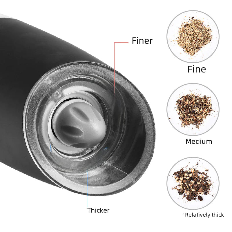 Electric Pepper Grinder with Gravity Sensor (Stainless Steel)