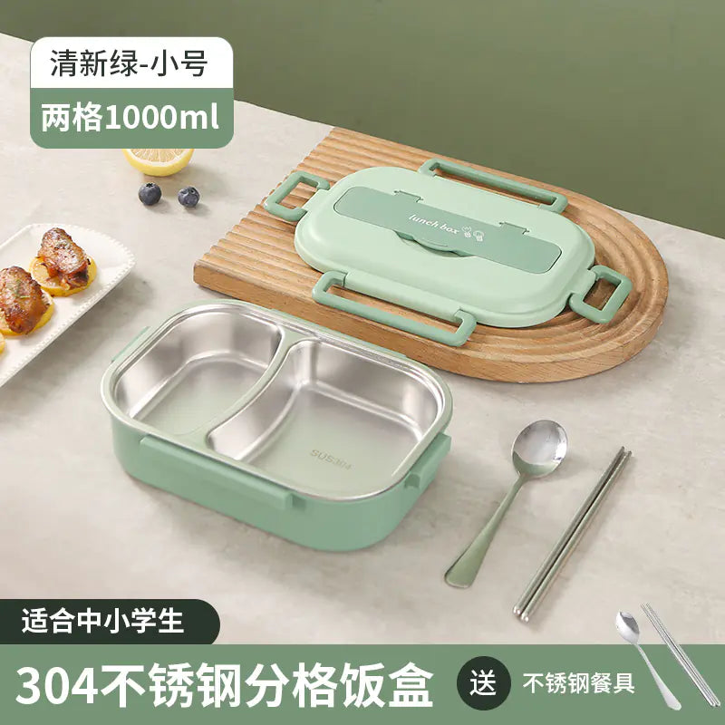 304 Stainless Steel Sealed Bento Box with Five Compartments