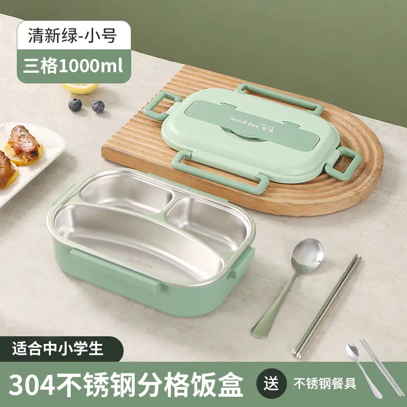 304 Stainless Steel Sealed Bento Box with Five Compartments