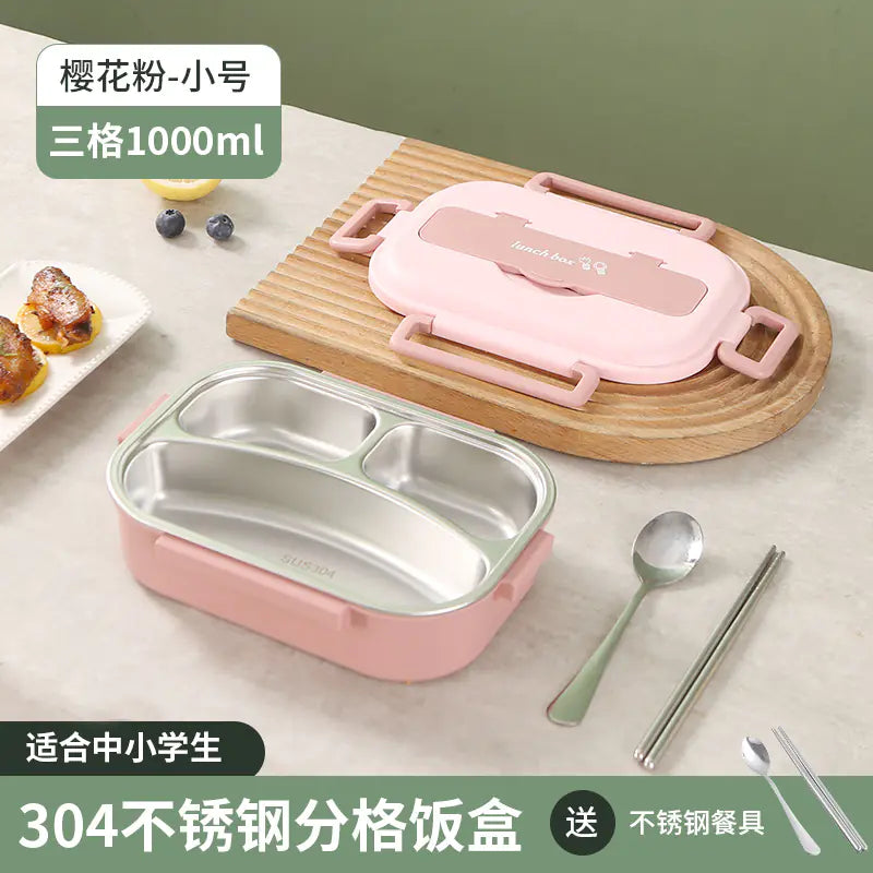 304 Stainless Steel Sealed Bento Box with Five Compartments