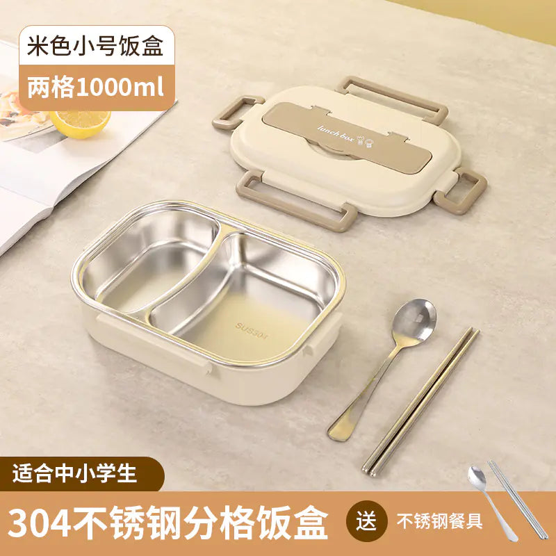 304 Stainless Steel Sealed Bento Box with Five Compartments
